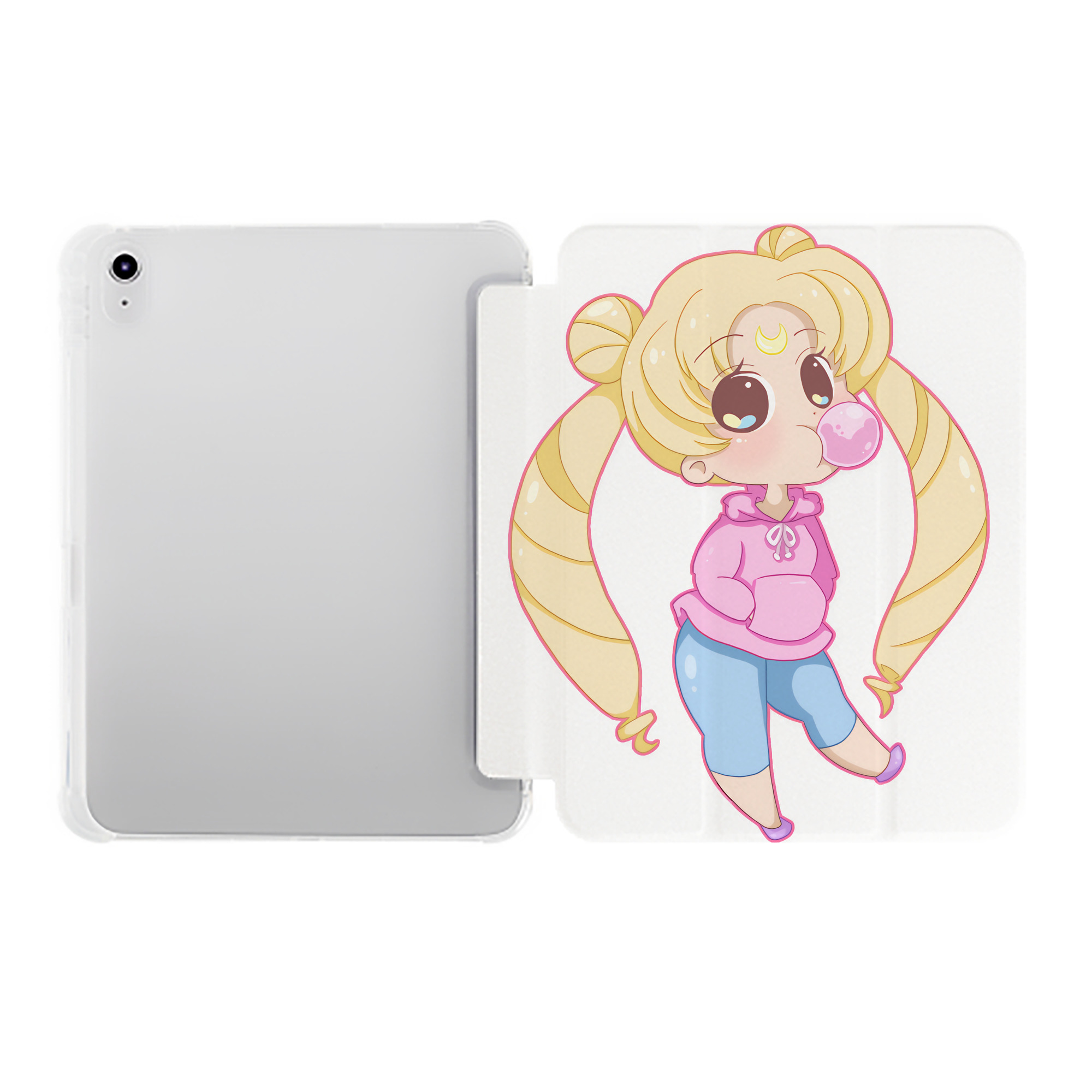 （画像用） 美少女戦士セーラームーン 愛野 美奈子 あいの みなこ Sailor Moon Aino Minako IPad ケース ペン収納付き 三つ折りスタンド PUレザー×シリコン 対応機種9.5/10.5/10.9インチ